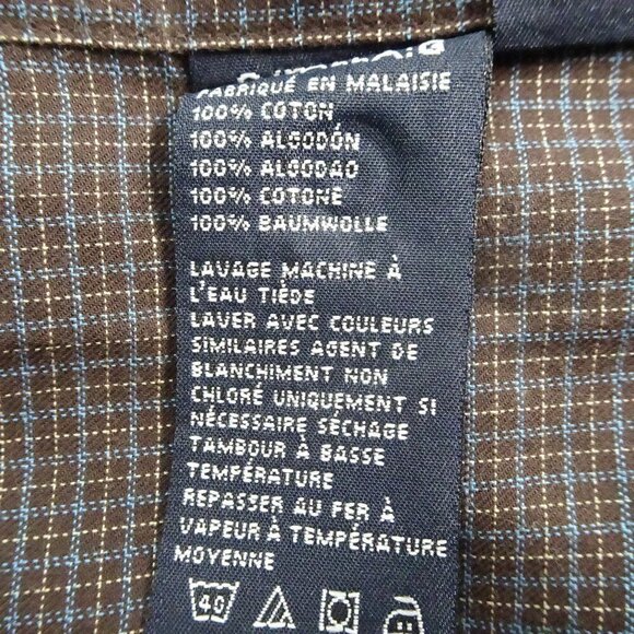 Nautica Brown L/S Button Down Shirt Size Large - Picture 5 of 6